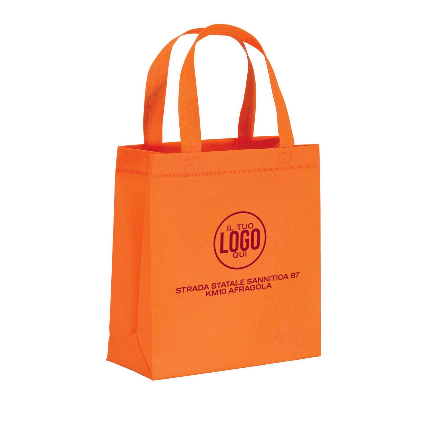 Mini Shopper in TNT termosaldato con Soffietto e Manici Corti - LA THUILE