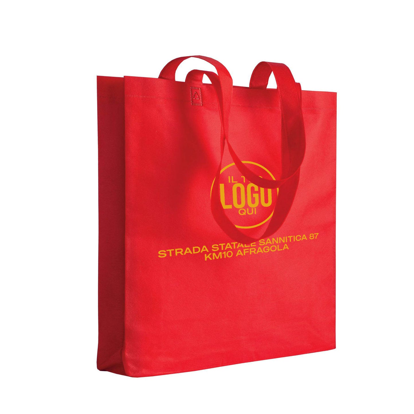 Shopper in TNT termosaldato con Soffietto e Manici Lunghi - APRICA