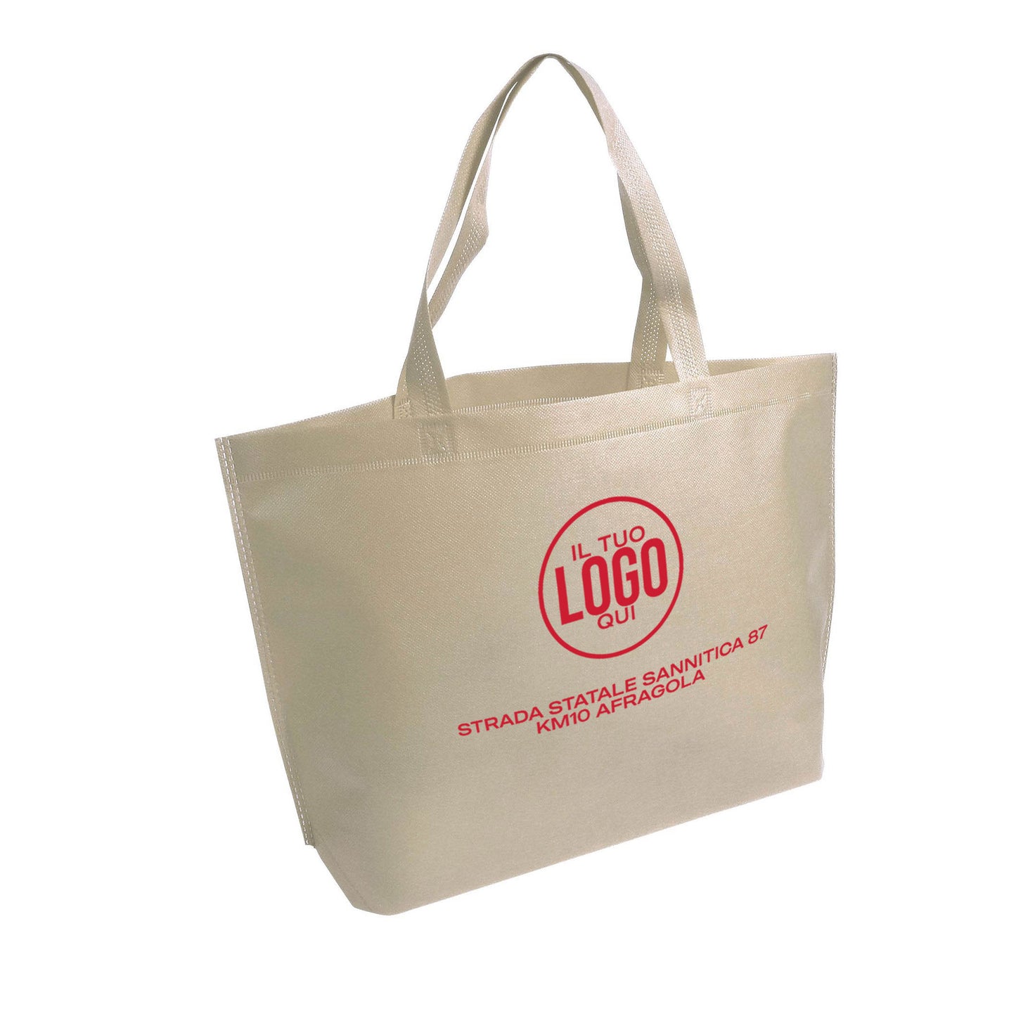 Shopper in TNT termosaldato con Manici Lunghi e Soffietto alla base - CHAMPOLUC