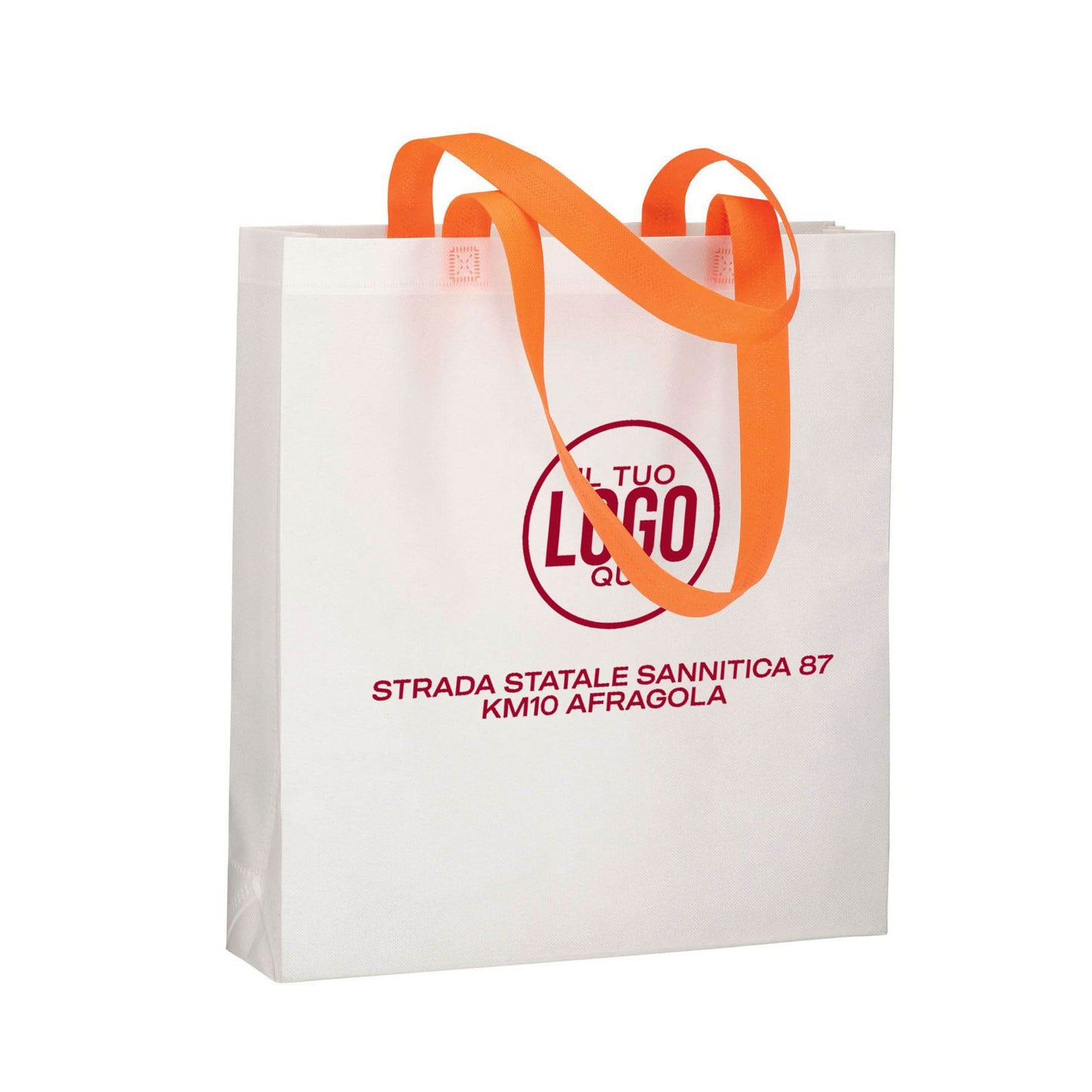 Shopper in TNT termosaldato con Soffietto e Manici Lunghi - BOLZANO