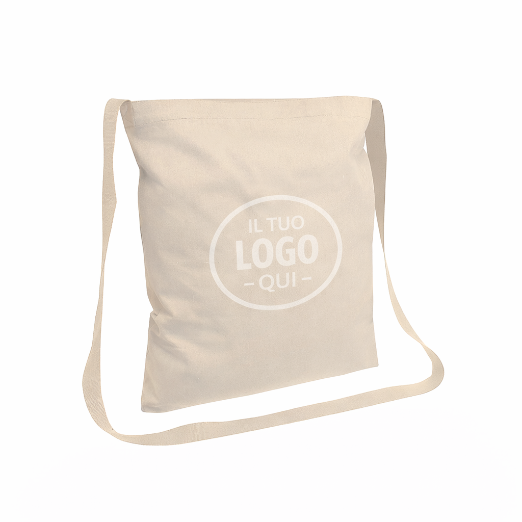 Shopper in cotone 130 g/m2 con tracolla 3 x 118 cm - BRONTE