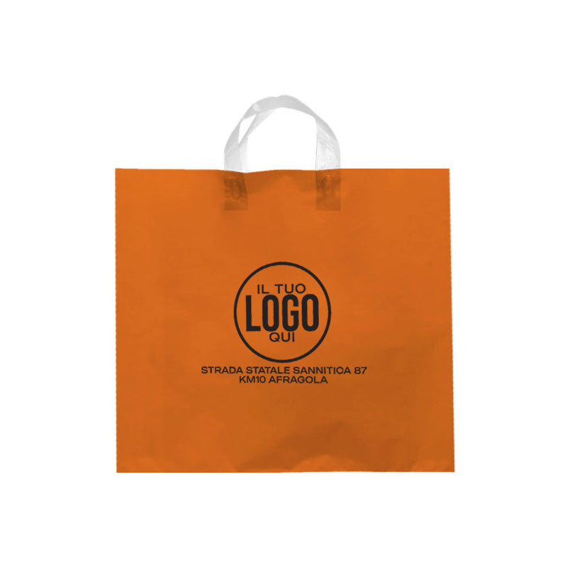 Sacchetti Con Manico A Fagiolo Propac Z-SHF22V Shopper In Plastica Con Manico, 22 X 28 Cm, Colore Verde - Set Di 250 Pezzi Shopper Per Negozi - 10