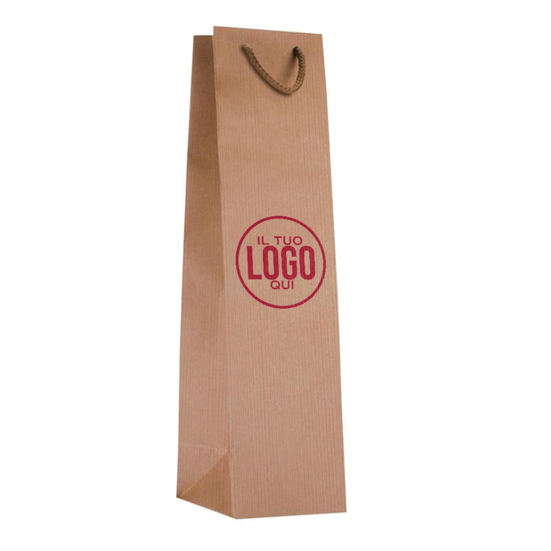 Shopper Wine in Carta Millerighe Sealing e Manici in Cotone - WINE SEAL