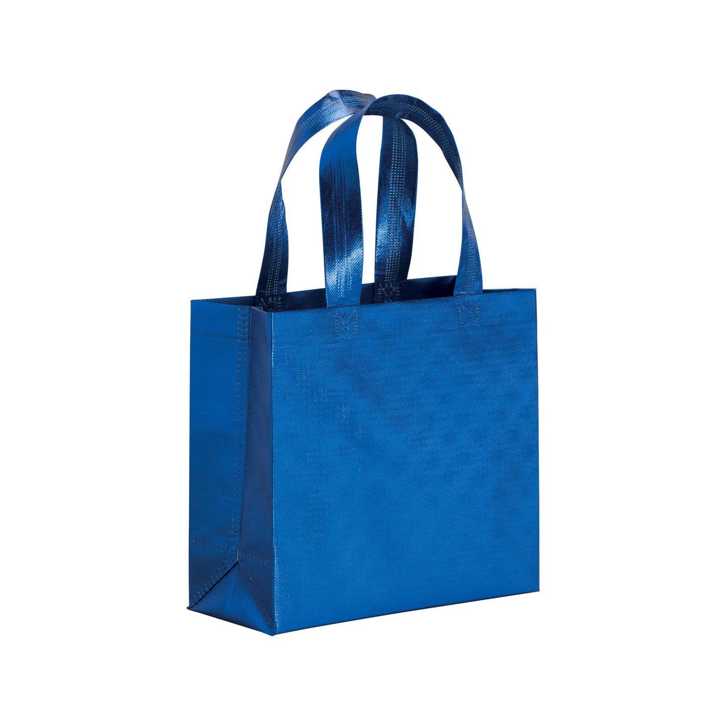 Mini shopper in TNT laminato metallizzata, manici corti e soffietto 120GR - Stelvio