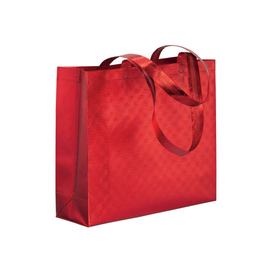 Shopper in TNT laminato metallizzata, manici lunghi e soffietto - TONALE