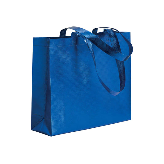 Shopper in TNT laminato metallizzata, manici lunghi e soffietto - TONALE