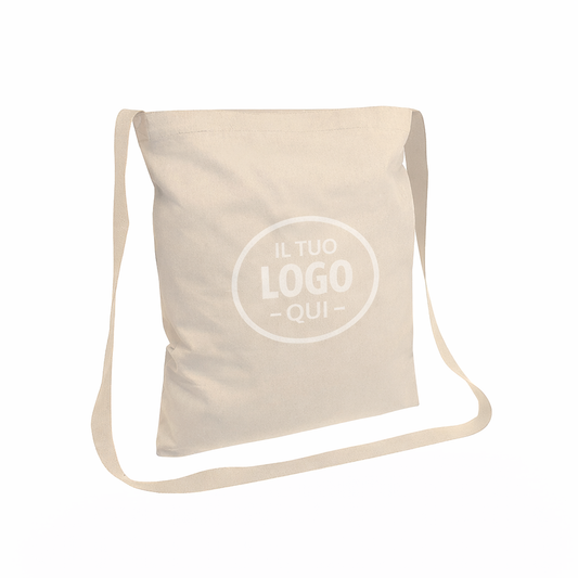 Shopper in cotone 130 g/m2 con tracolla 3 x 118 cm - BRONTE