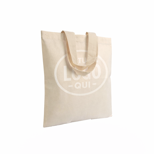 Shopper mini in cotone naturale 135 g/m2, manici corti colorati - ASSISI