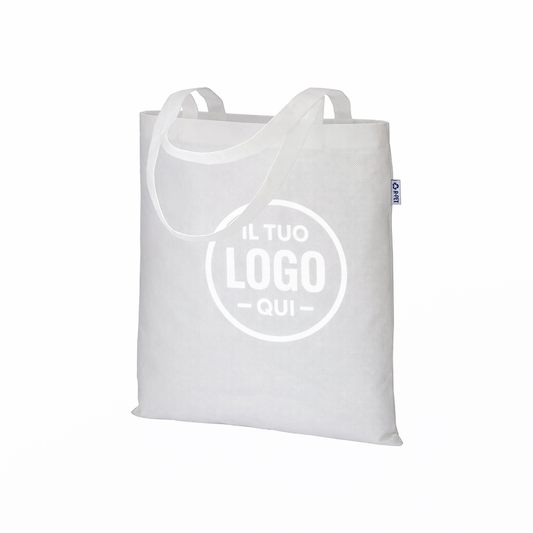 Shopper in R-pet 80 g/m2 , con manici lunghi - GARDA