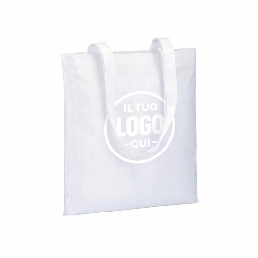 Shopper in policotone brillante 150g/m2, manici lunghi - MESSINA