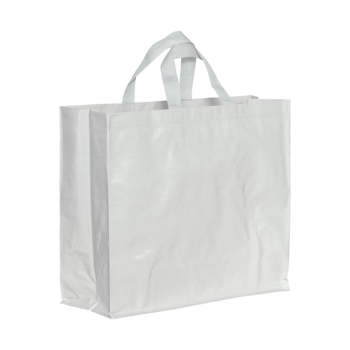 Shopper in propilene riciclato 120g/m2, manici corti e soffietto - BELLUNO
