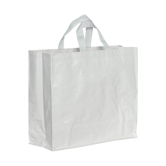 Shopper in propilene riciclato 120g/m2, manici corti e soffietto - BELLUNO