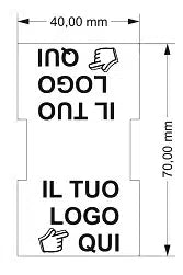 Chiudibusta personalizzati omaggio pari alla quantità delle shopper