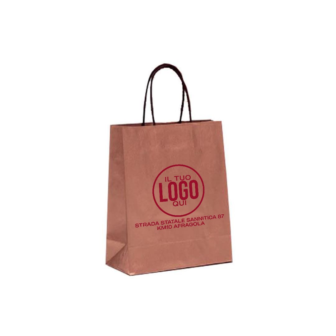 Shopper In Carta con Manico Cordino in cotone e bordo risvoltato - PLATINUM