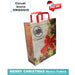 Shopper Natalizie in Carta con Manico Piattina rosso – MERRY CHRISTMAS –