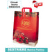 Shopper Natalizie in Carta con Manico Piattina rosso – SESTRIERE –
